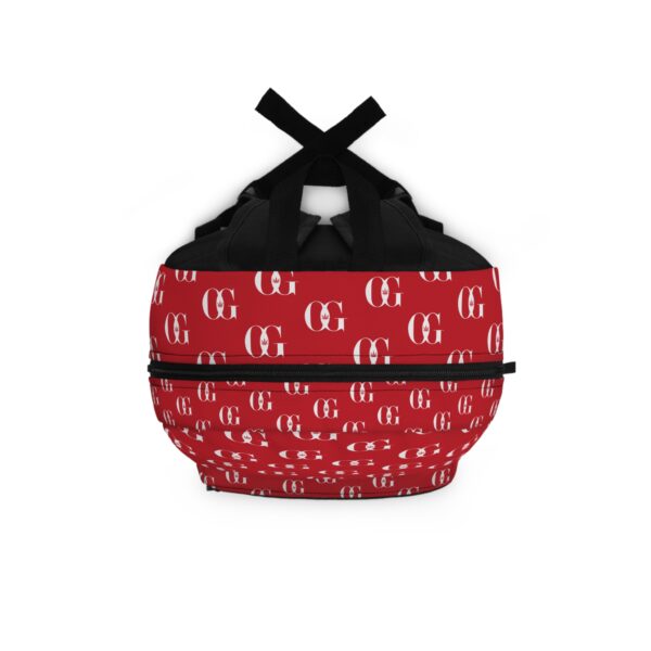 Red OG Monogram Backpack - Trendy & Functional Everyday Carry - Image 4