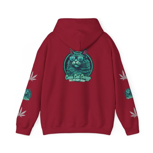 Chill Vibes Hooded Sweatshirt with Cat and Cannabis Leaf Design - Image 26