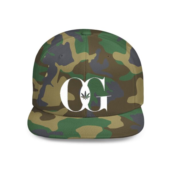 Stylish Solids and Camo OG Flat Bill Snapback Hat - Perfect for Casual Outings and Festivals