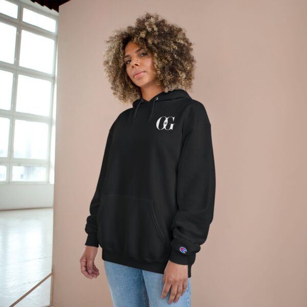 OG Hoodie - Trendy Black Sweatshirt with XL "BAPE" style CCC Logo on Back - Image 4