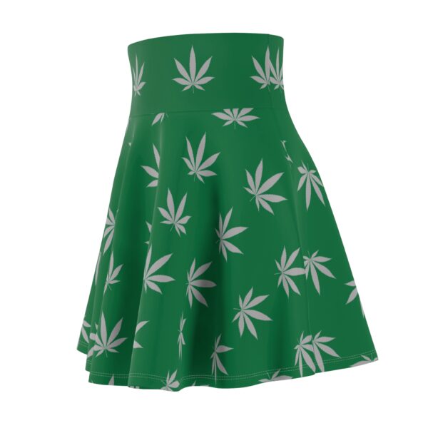 Trendy Women's Cannabis Skater Skirt - Perfect for Festivals and Casual Wear - Image 3