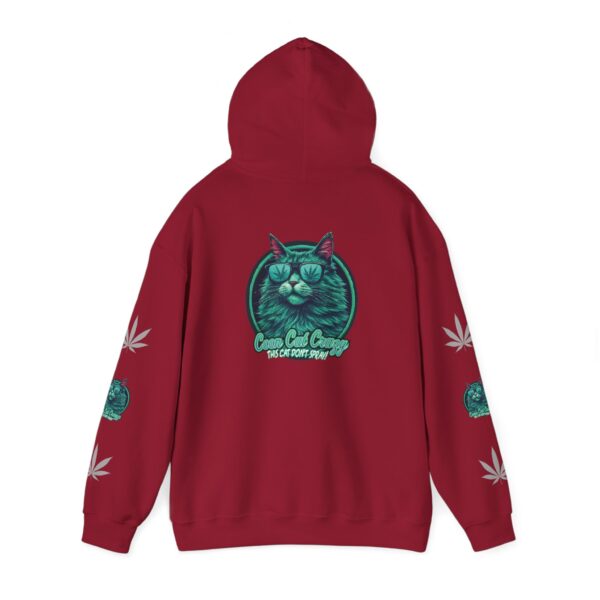 Chill Vibes Hooded Sweatshirt with Cat and Cannabis Leaf Design - Image 27