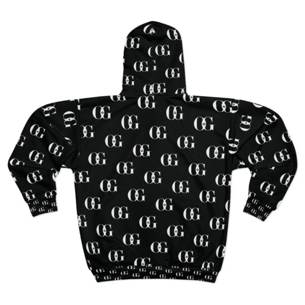 OG Zip Hoodie with Pattern Monogram OG Design - Perfect for Casual Wear & Street Style - Image 2