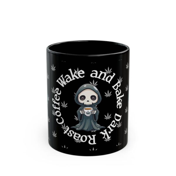 Wake and Bake Black Mug - 11oz & 15oz, Perfect for Coffee Lovers