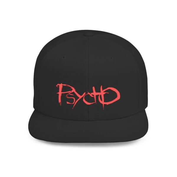 Psycho Vibe Flat Bill Snapback Cap - Urban Streetwear Style Hat - Image 4