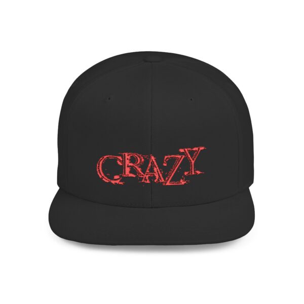 Crazy Flat Bill Snapback Cap - Trendy Hat for Streetwear Lovers - Image 4