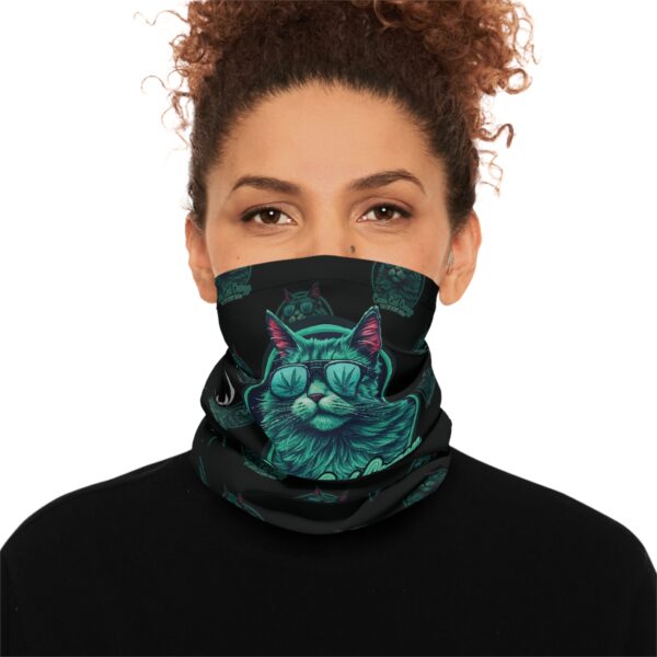 Cool Cat Cannabis Neck Gaiter | Stylish Lightweight Face Covering for Cold Weather - Image 3