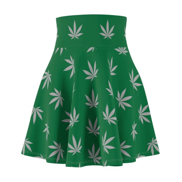 Trendy Women's Cannabis Skater Skirt - Perfect for Festivals and Casual Wear