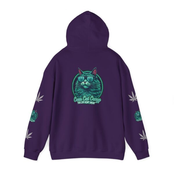 Chill Vibes Hooded Sweatshirt with Cat and Cannabis Leaf Design - Image 19