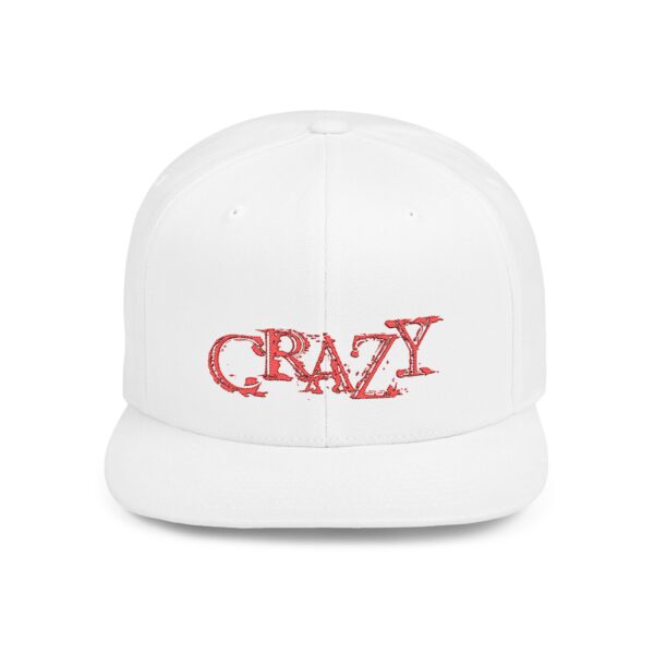 Crazy Flat Bill Snapback Cap - Trendy Hat for Streetwear Lovers