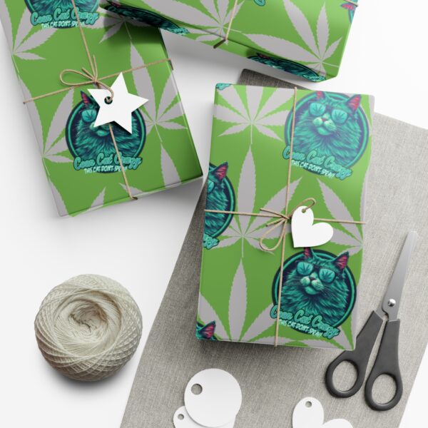 Cannabis Coon Cat Crazy Gift Wrap Papers - Image 6