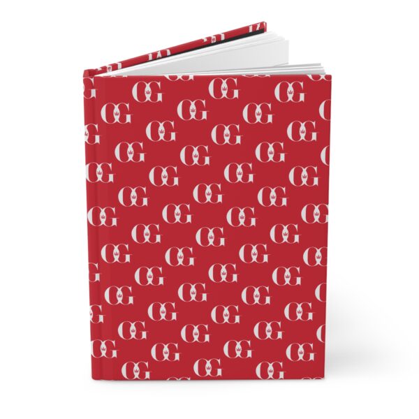 OG Monogram Pattern Hardcover Journal - Stylish Notebook with Monogram Design - Image 3