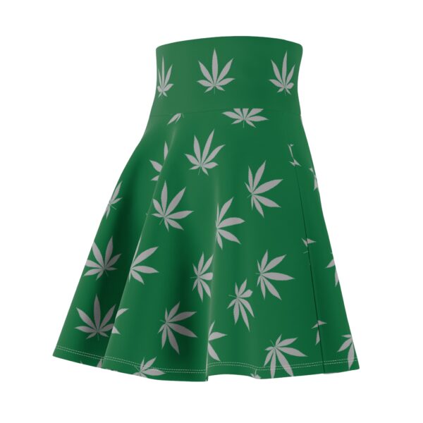 Trendy Women's Cannabis Skater Skirt - Perfect for Festivals and Casual Wear - Image 4