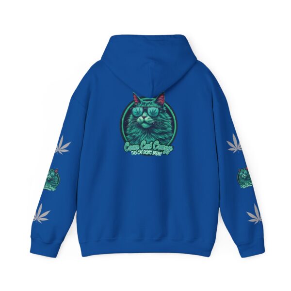 Chill Vibes Hooded Sweatshirt with Cat and Cannabis Leaf Design - Image 10