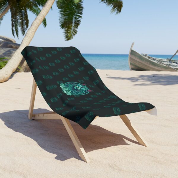 Cool Cat Vibes Beach Towel - Perfect for Summer Fun! - Image 2