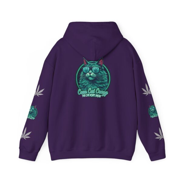 Chill Vibes Hooded Sweatshirt with Cat and Cannabis Leaf Design - Image 18