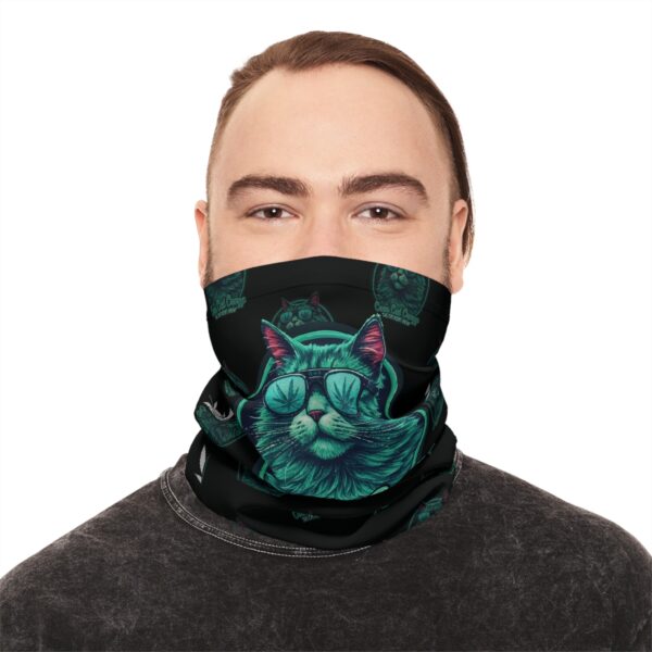 Cool Cat Cannabis Neck Gaiter | Stylish Lightweight Face Covering for Cold Weather - Image 6