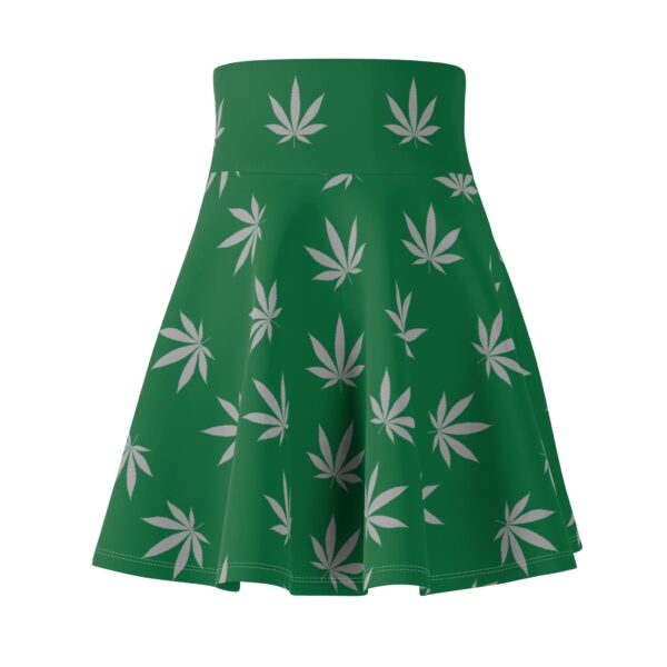 Trendy Women's Cannabis Skater Skirt - Perfect for Festivals and Casual Wear - Image 2