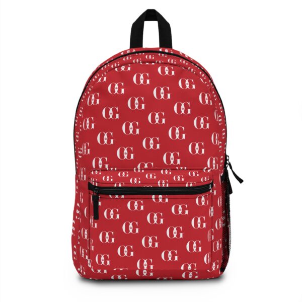 Red OG Monogram Backpack - Trendy & Functional Everyday Carry