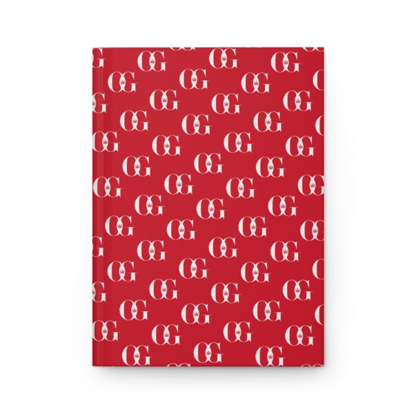 OG Monogram Pattern Hardcover Journal - Stylish Notebook with Monogram Design