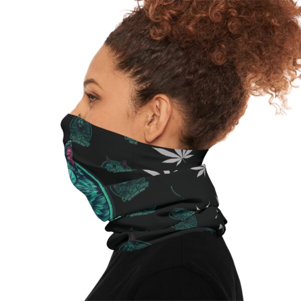 Cool Cat Cannabis Neck Gaiter | Stylish Lightweight Face Covering for Cold Weather - Image 5