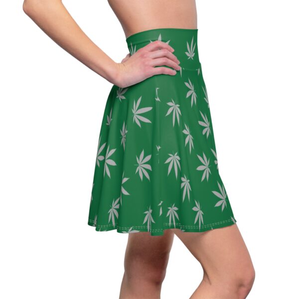 Trendy Women's Cannabis Skater Skirt - Perfect for Festivals and Casual Wear - Image 6