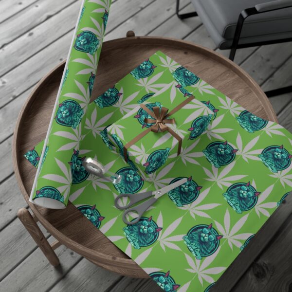 Cannabis Coon Cat Crazy Gift Wrap Papers - Image 4